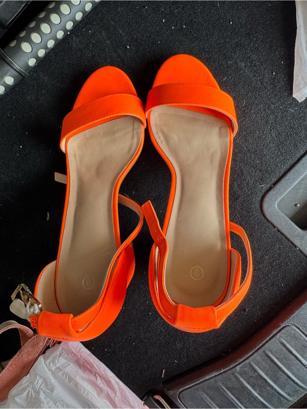 Amazon Orange Women's Open-Toe Ankle-Strap Heels